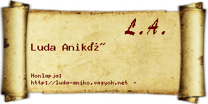 Luda Anikó névjegykártya